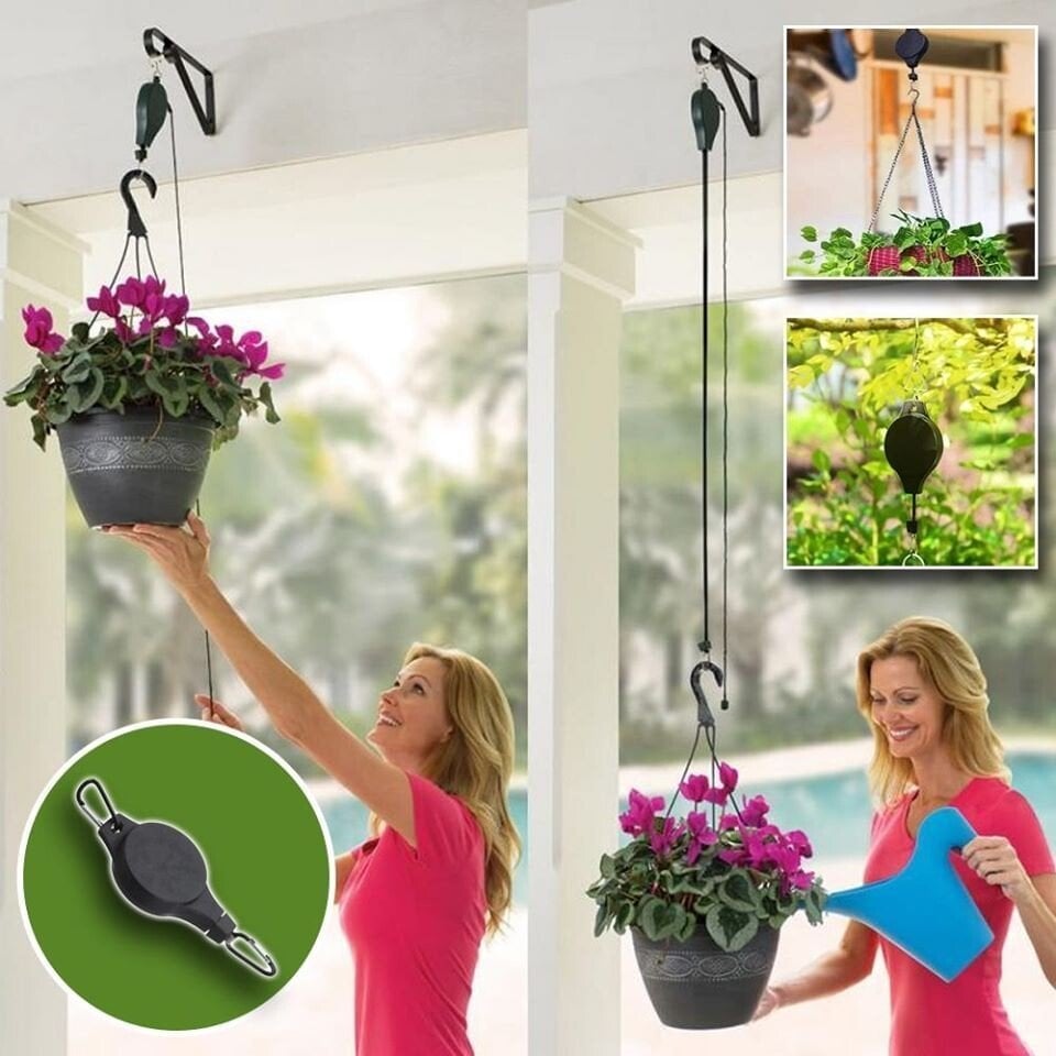 🌳Plant Pulley Set For Garden Baskets Pots. Birds Feeder