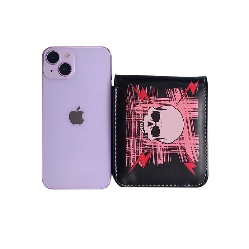 Men's Skull PVC Open Small Wallets