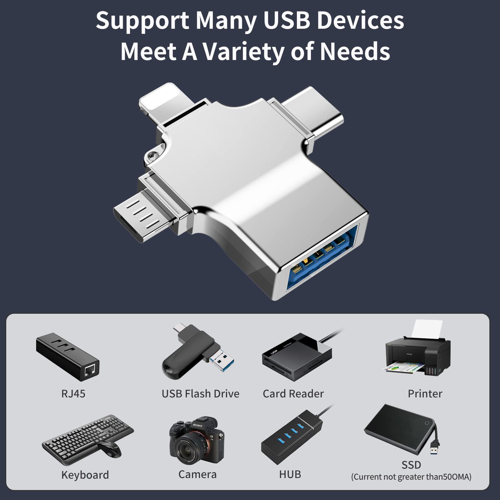 3 in 1 OTG Multifunction Converter