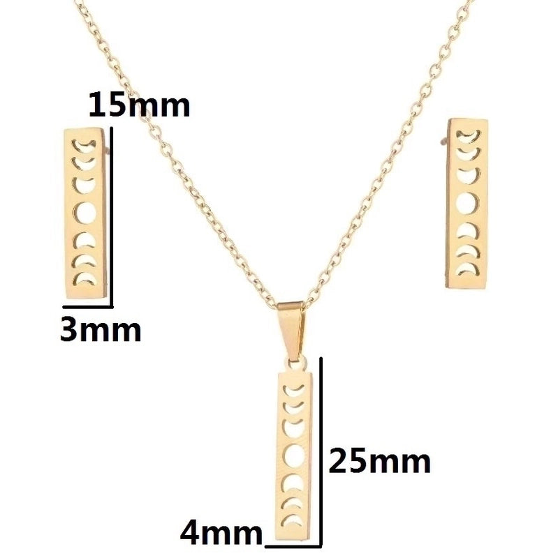 Minimalist Heart Shape Stainless Steel Plating Women's Earrings Necklace