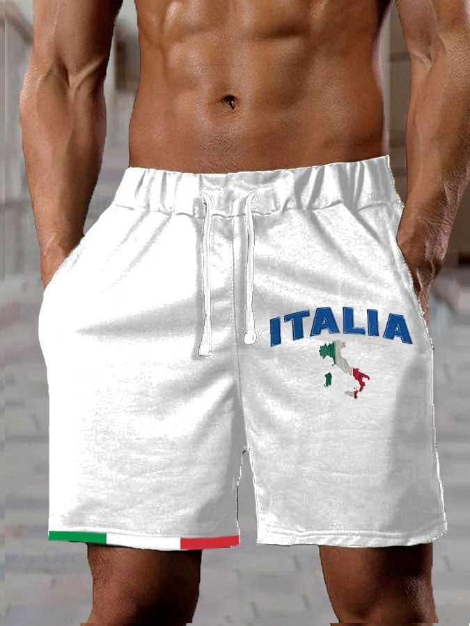 Men's Italy printed shorts