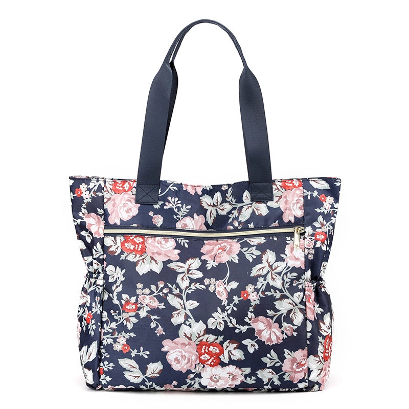 Women's Large Nylon Color Block Vintage Style Classic Style Square Zipper Handbag