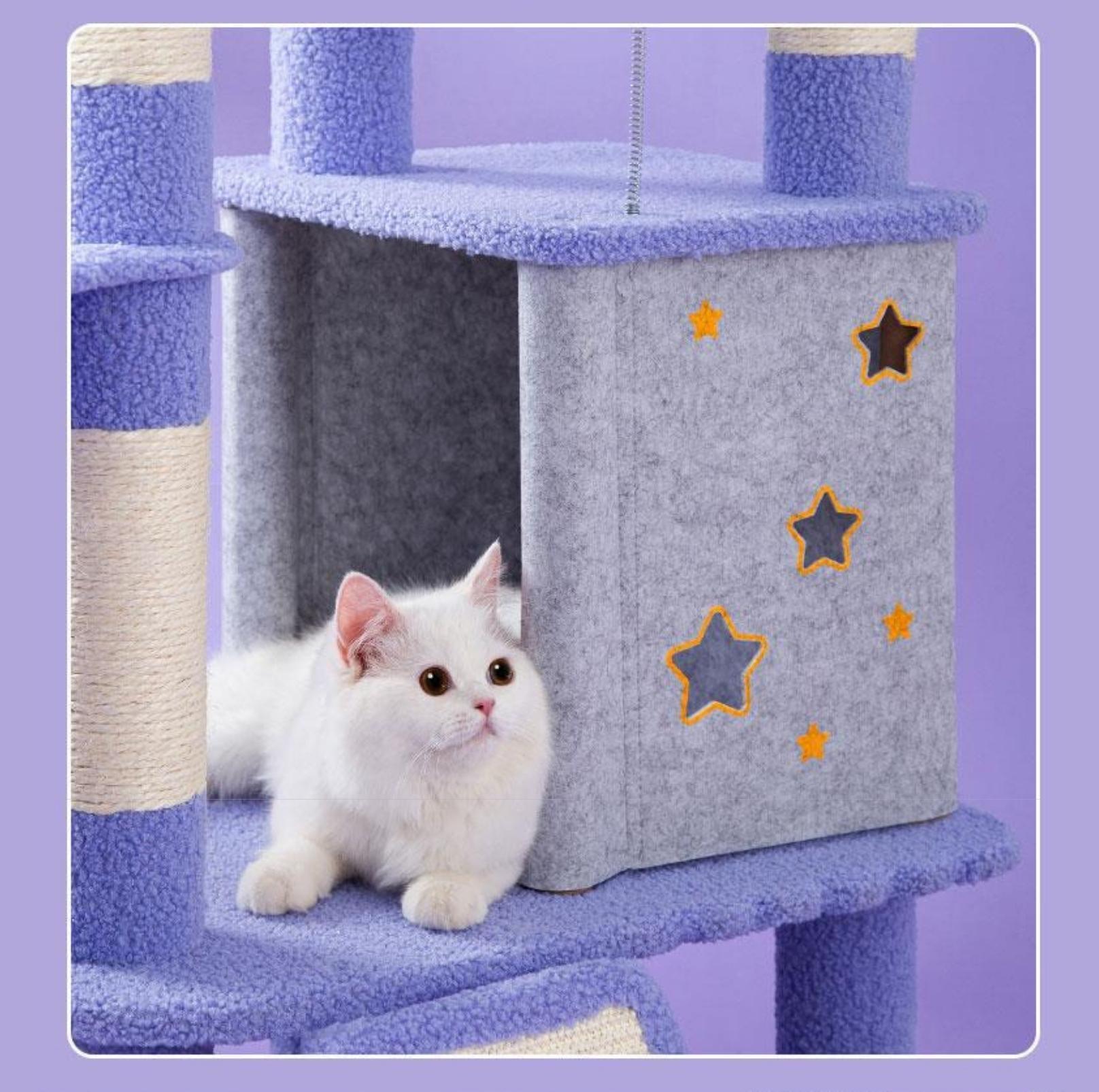 Walking Among The Starry Sky Cat Tree With Scratching Posts