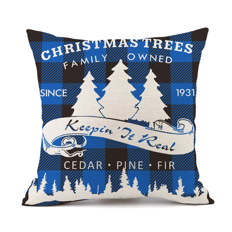 Christmas Casual Classical Vacation Snowflake Linen Pillow Cases Couch & Sofa Decor