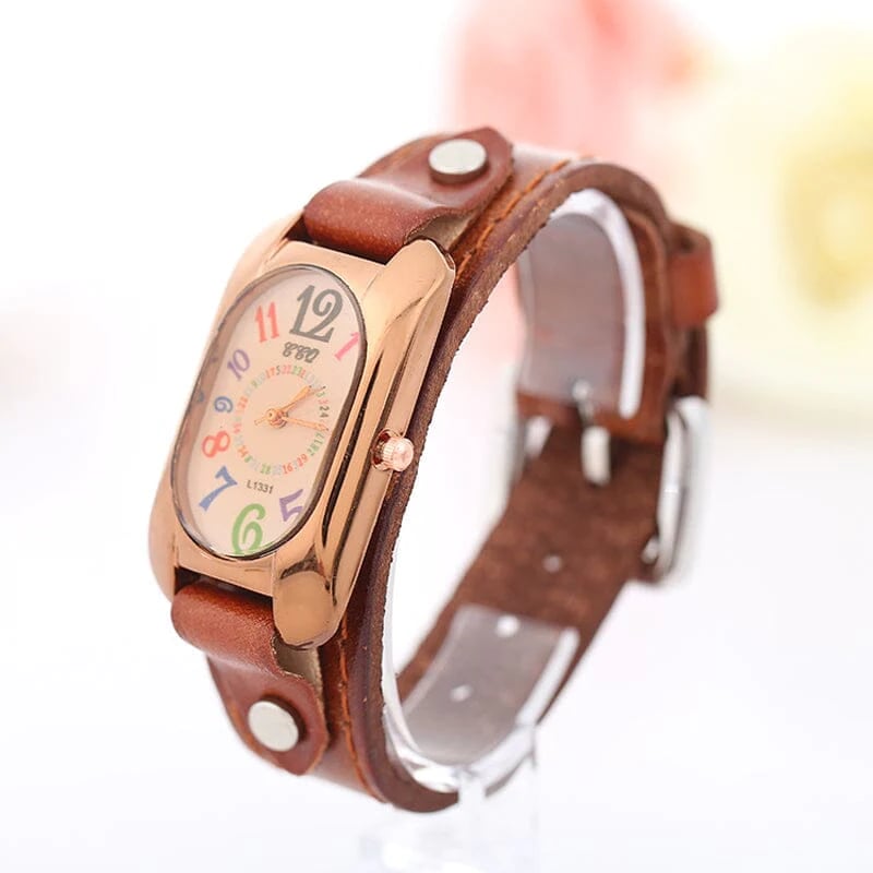 💜Special Gift - Vintage Leather Quartz Stone Women's Watch