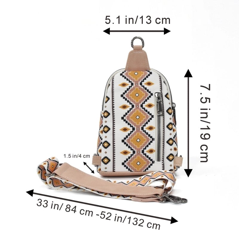 Women's Ethnic Style Classic Style Geometric Canvas Waist Bags