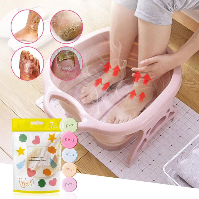 Comprimés effervescents pour bain de pieds aux huiles essentielles