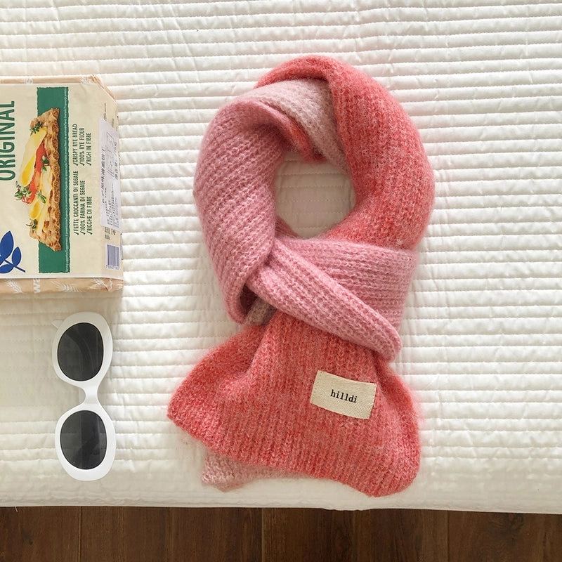Women's Casual Solid Color Polyester Fleece Scarf
