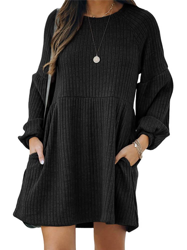 Knitted Long Sleeve Dress