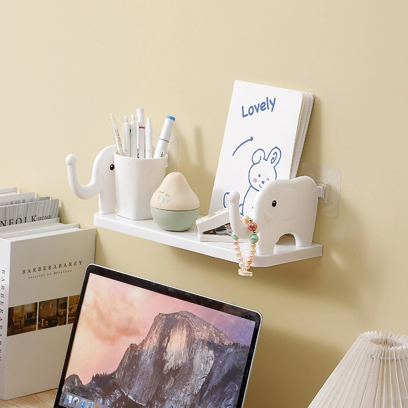 Elephant Storage Rack New Punch-free Wall-mounted Storage Rack Kitchen Bathroom Draining Study Multi-functional Storage Rack