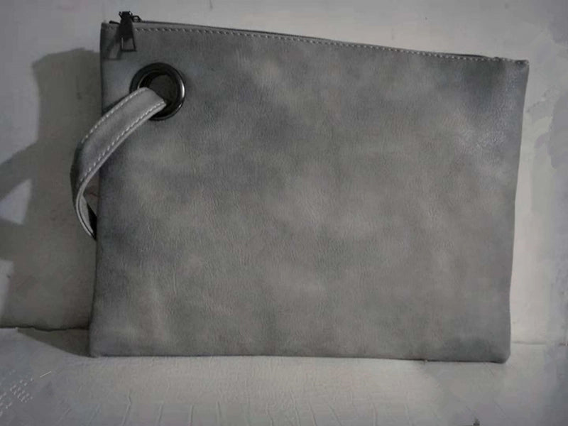 Women's Medium Autumn&winter Pu Leather Solid Color Basic Square Hook Loop Clutch Bag