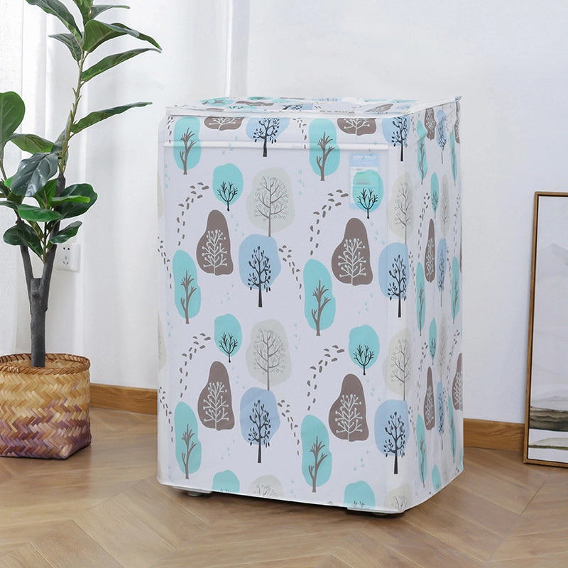PEVA Printing Thickened Waterproof Washing Machine Dust Cover Household Washing Machine Flip Drum Dust Cover