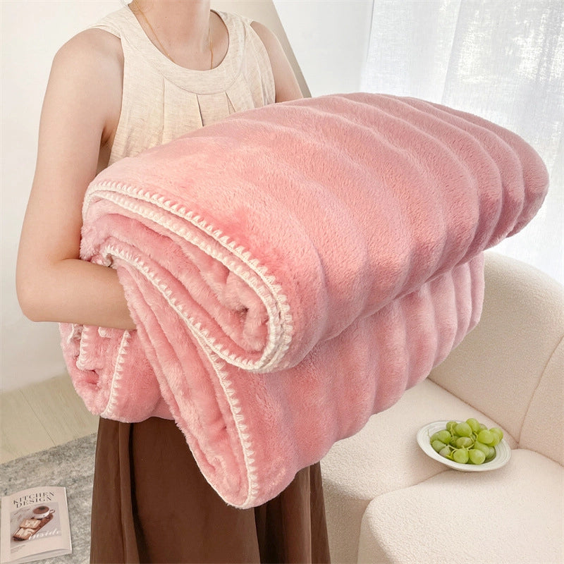 Casual Solid Color Polyester Blanket Couch & Sofa Decor