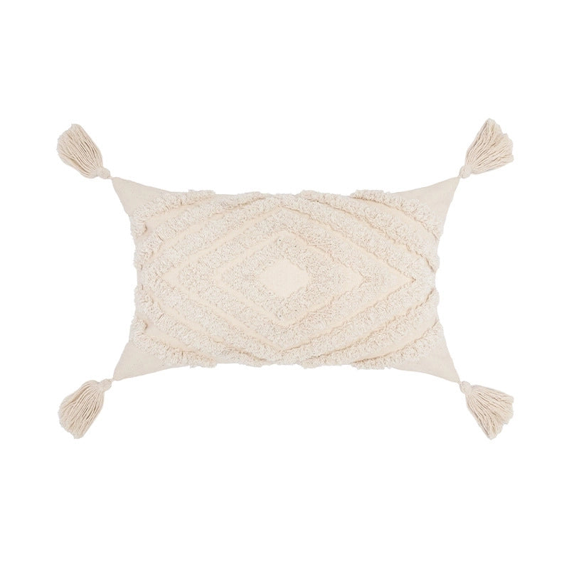 Bohemian Fashion Cotton Tufted Embroidered Pillowcase Sofa Cushion
