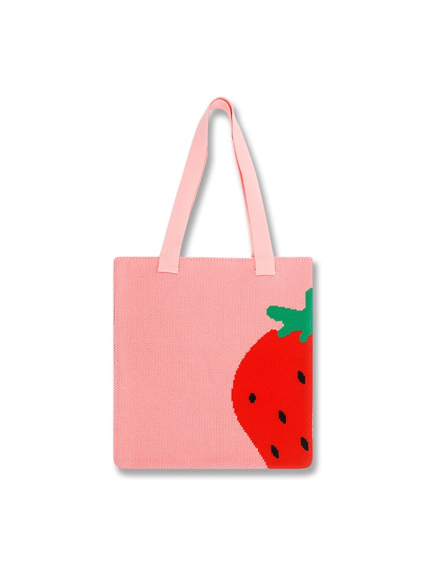 Women's Large Polyester Fruit Basic Open Tote Bag