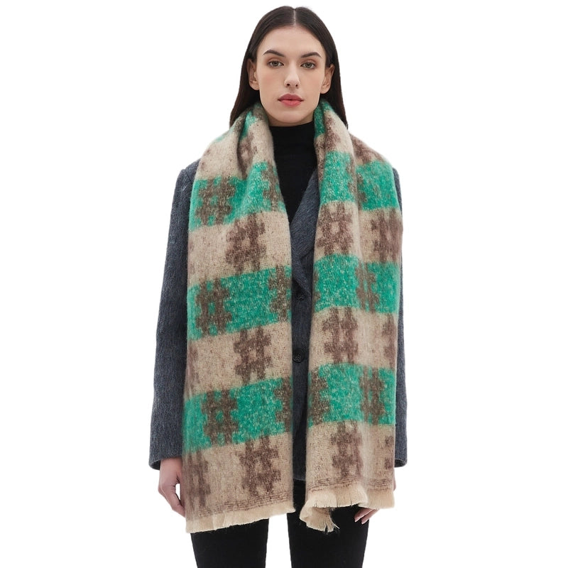 Unisex Casual Minimalist Geometric Color Block Polyester Scarf