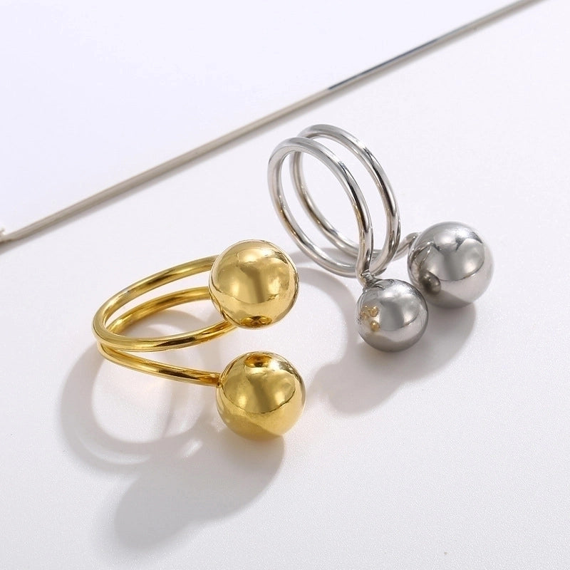 Stainless Steel 18K Gold Plated Fashion Geometric No Inlaid