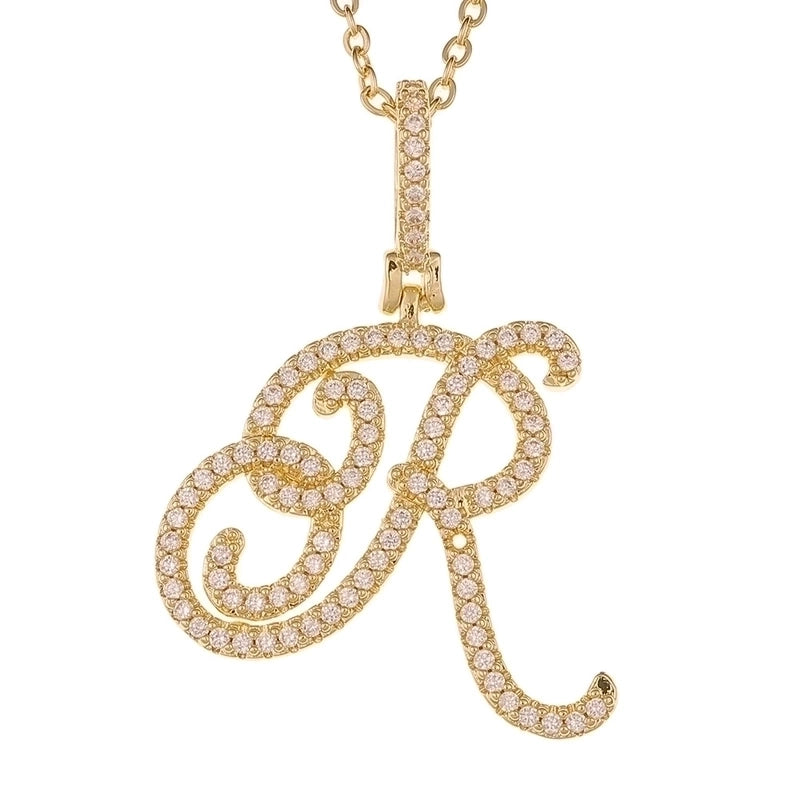 Zircon 26 English Letter Pendant Copper Necklace