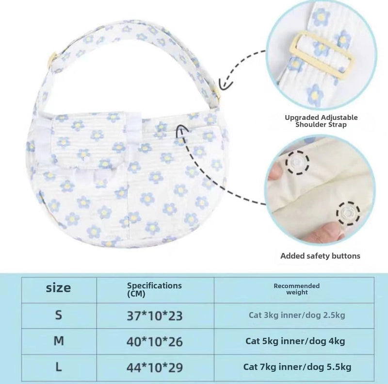 Pet Backpack Spring And Summer Cat Crossbody Backpack Portable Pet Cat Dog Backpack Shoulder Crossbody Teddy Pet Bag