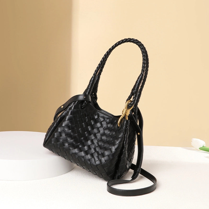 Women's Medium Pu Leather Solid Color Elegant Streetwear Square Magnetic Buckle Tote Bag