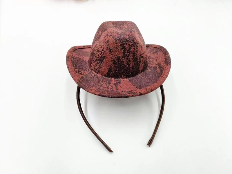 Cowboy Style Nonwoven Solid Color Pet Hat