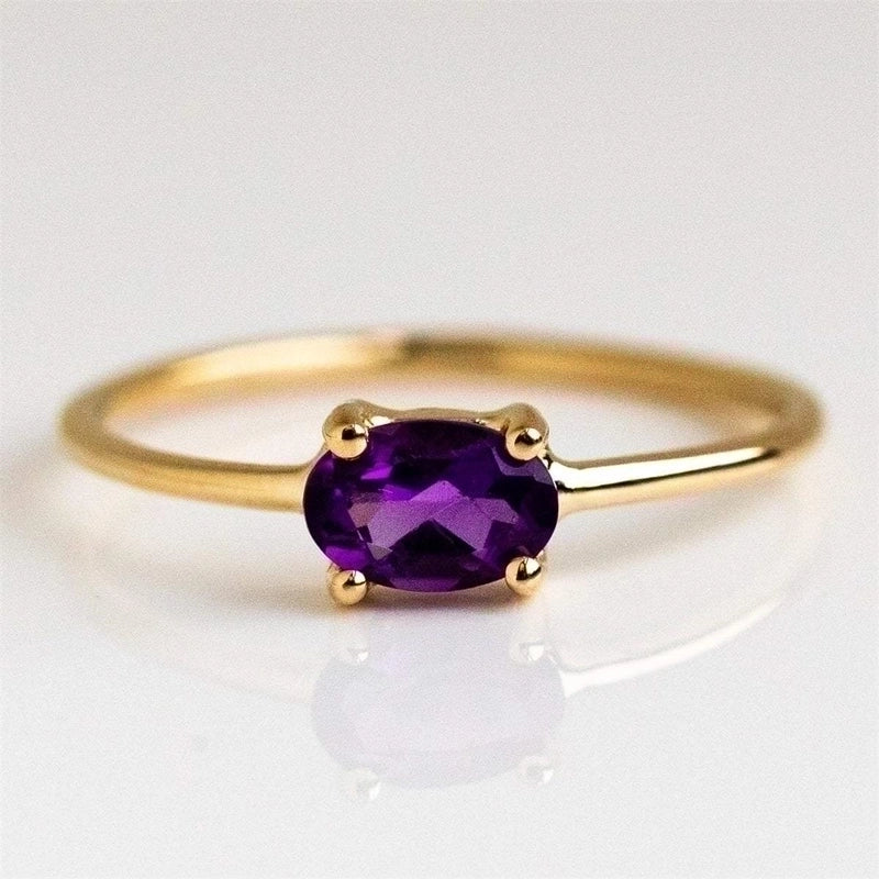 Copper Geometric Zircon Rings