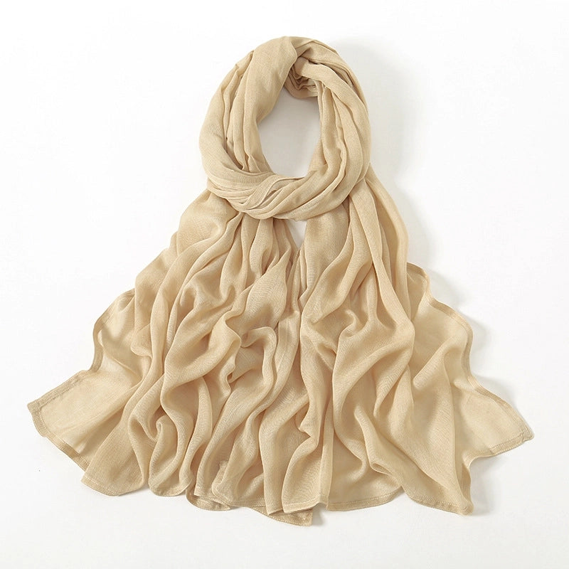 Women's Elegant Minimalist Solid Color Rayon Kerchief