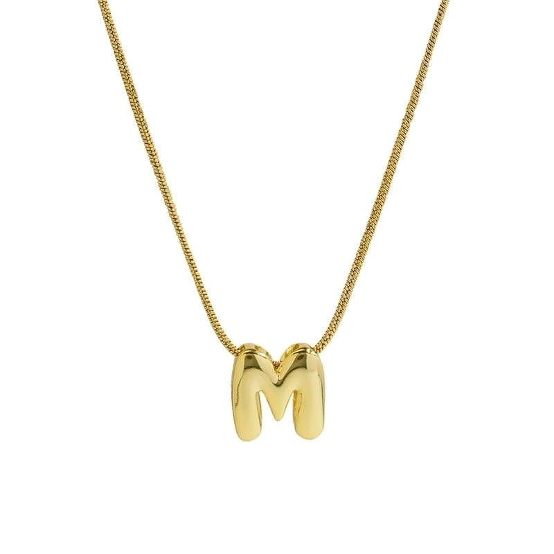 Basic Modern Style Classic Style Letter 304 Stainless Steel Brass Plating Pendant Necklace