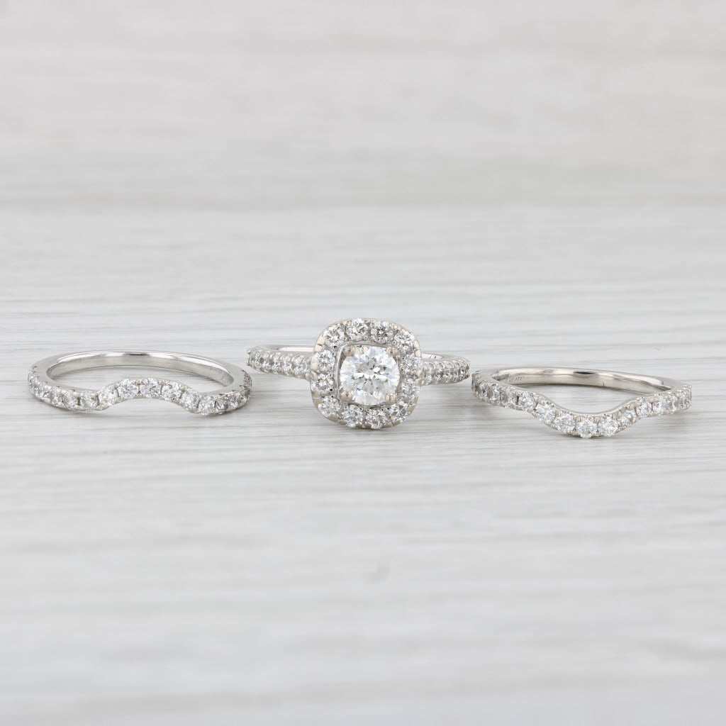 1.75ctw Contoured Diamond Wedding Bands Engagement Ring 14k Gold Neil Lane
