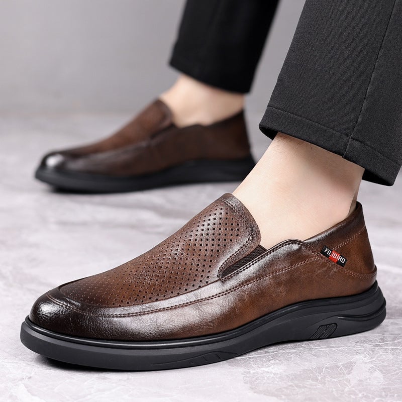 Men's Breathable Leather Casual Shoes (In Stock)