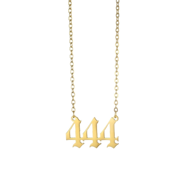 Minimalist Letter Stainless Steel Plating 18k Gold Plated Pendant Necklace