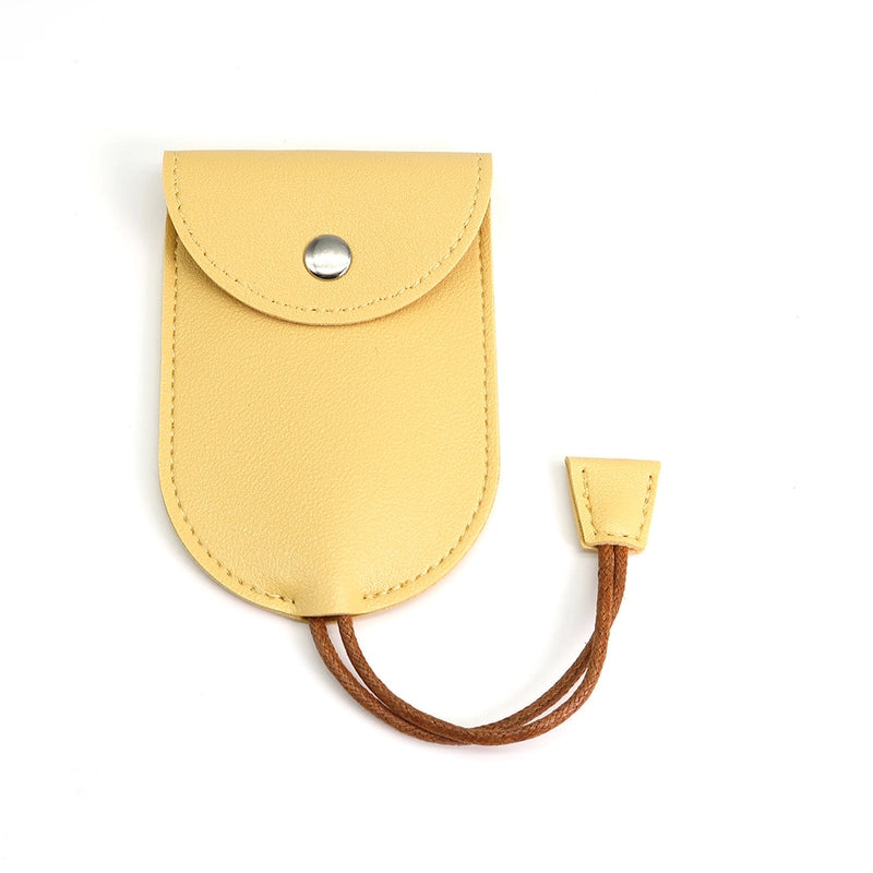Unisex Solid Color Pu Leather Buckle Card Holders