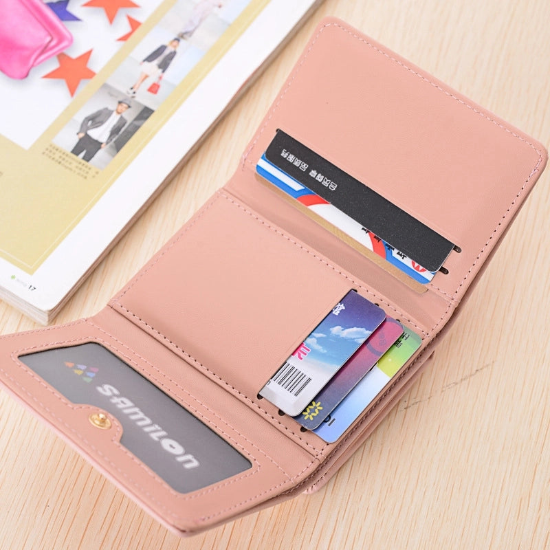 Women's Heart Shape Pu Leather Buckle Coin Purses