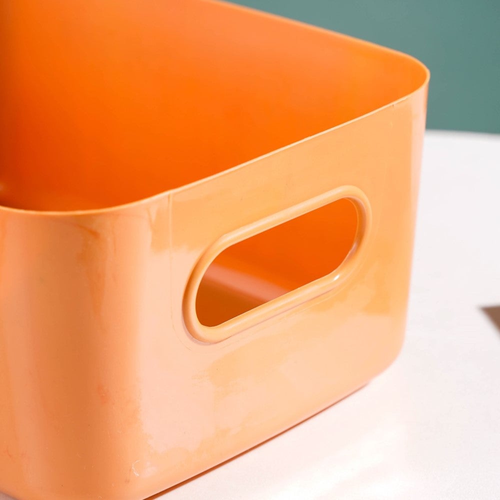Multipurpose Storage Basket Orange Set Of 2 11 Inch