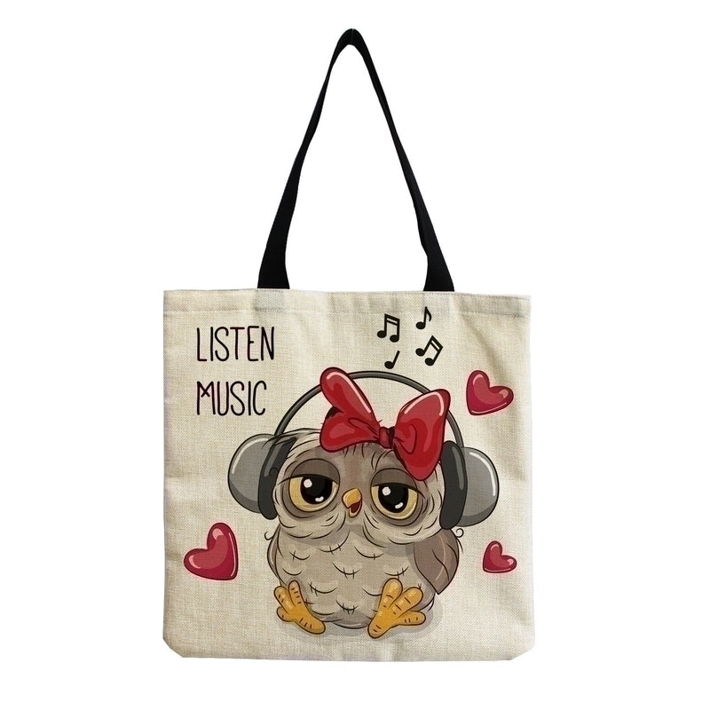 Women's Casual Cartoon Shopping Bags