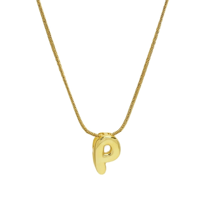 2 Pieces Basic Modern Style Classic Style Letter 304 Stainless Steel Brass Plating Pendant Necklace