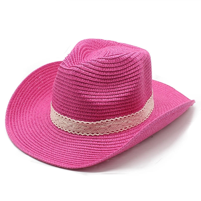 Unisex Classic Style Streetwear Solid Color Flat Eaves Straw Hat