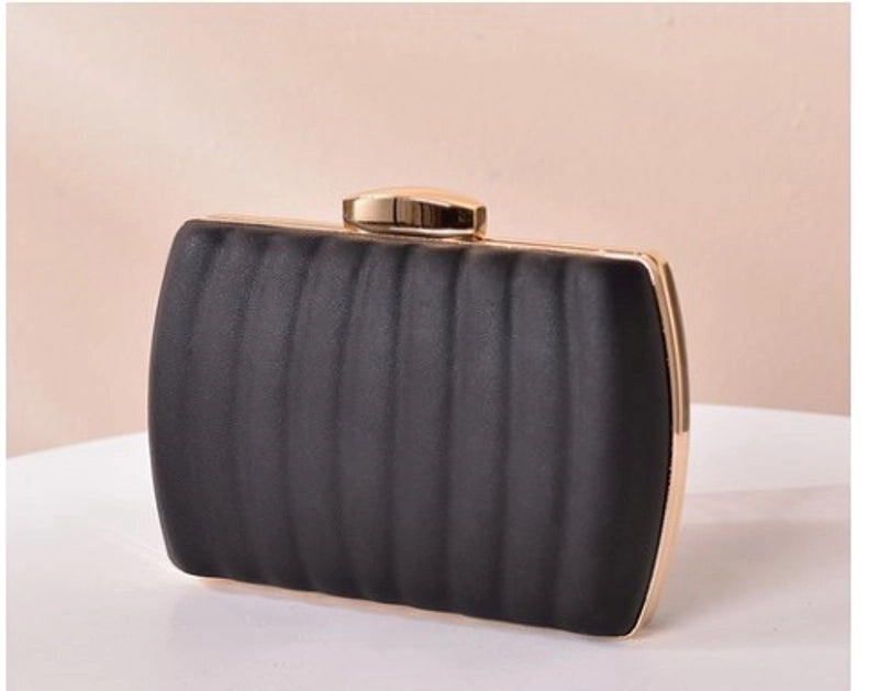White Red Black Pu Leather Solid Color Square Evening Bags