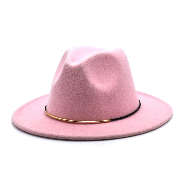 Men's Jazz Hat British Harajuku Style Retro Top Hat Women's Trendy Women's Woolen Hat