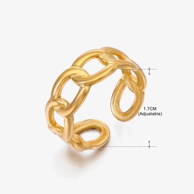 3 Pieces Basic Classic Style Geometric Leaf Stainless Steel Plating Open Rings