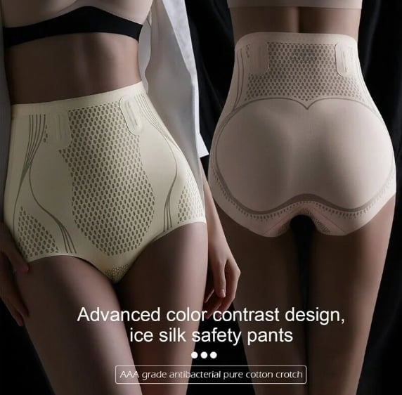 Ice Silk Ion Fibre Repair Shaping Shorts. Tummy Control Underpants