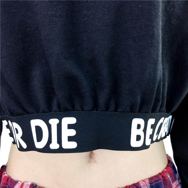 Be Creative Or Die Crop Top Sweater