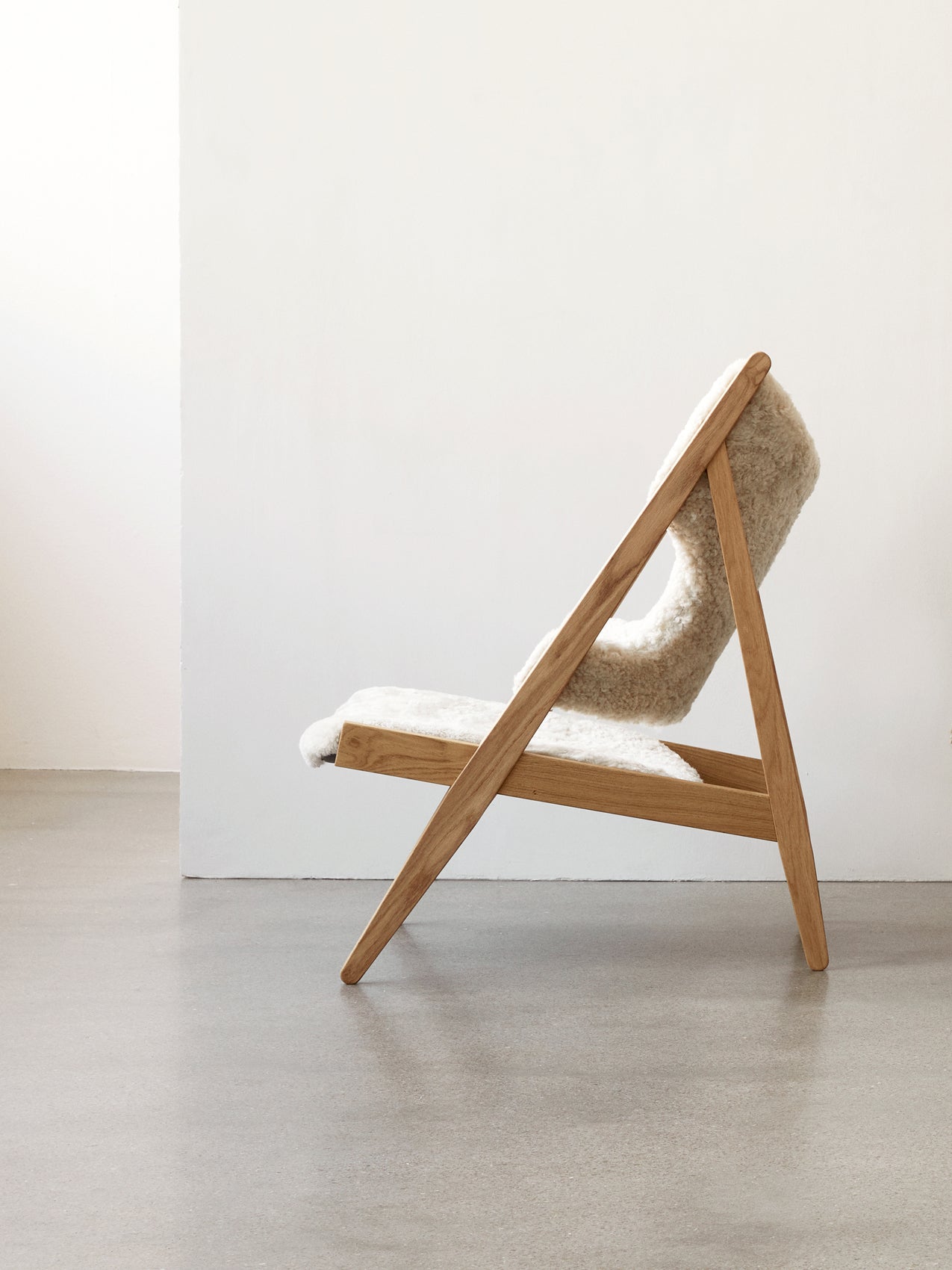 Knitting Chair. Sheepskin