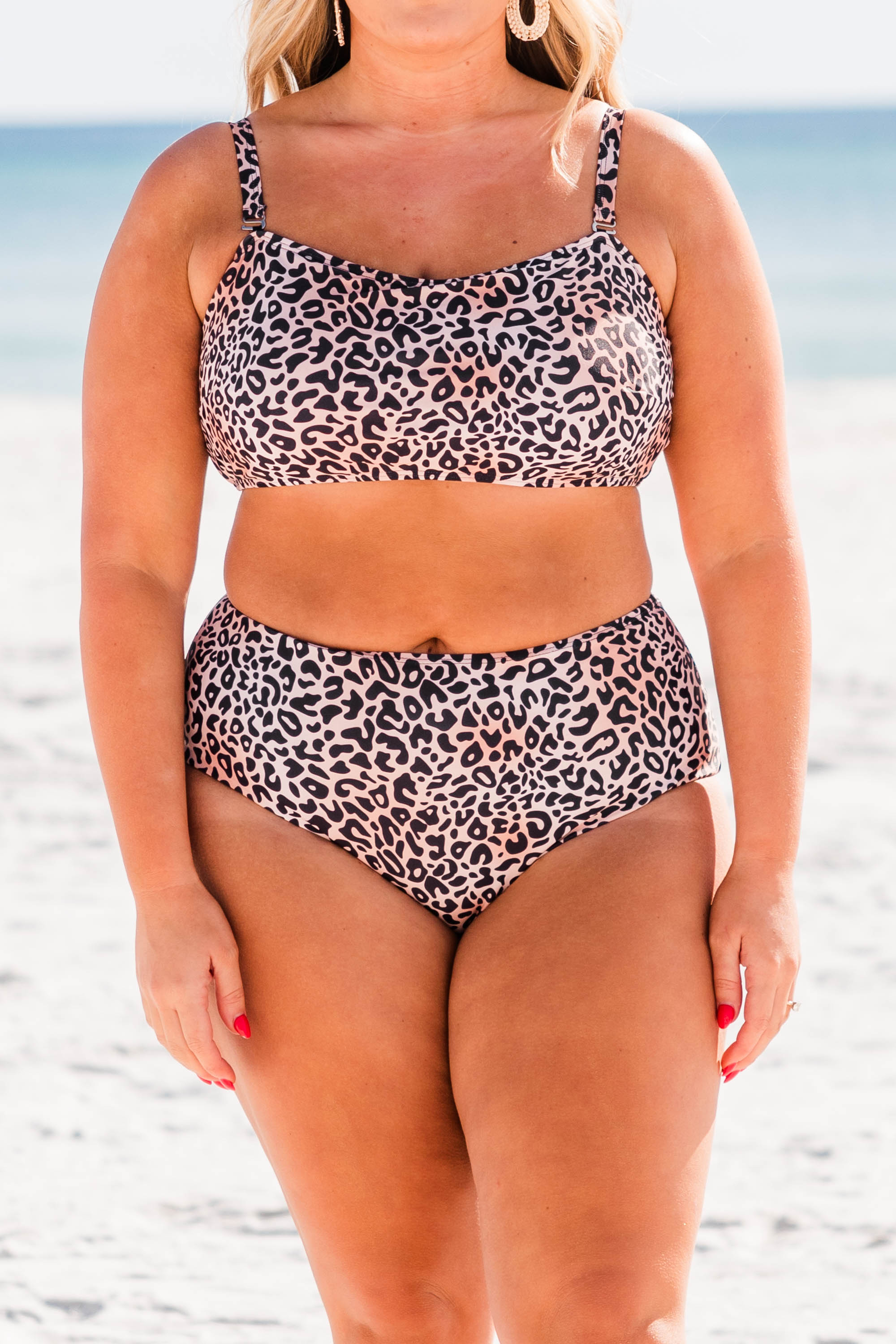 Jungle On The Beach Swim Bottom. Leopard