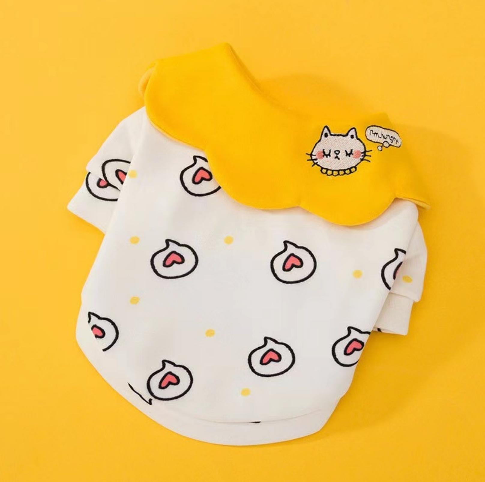 Spring Heart Dot Cartoon Pet Sweatshirt