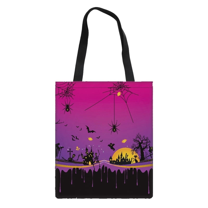 Halloween Women's Medium Polyester Pumpkin Letter Streetwear Square Open Customized Handbag