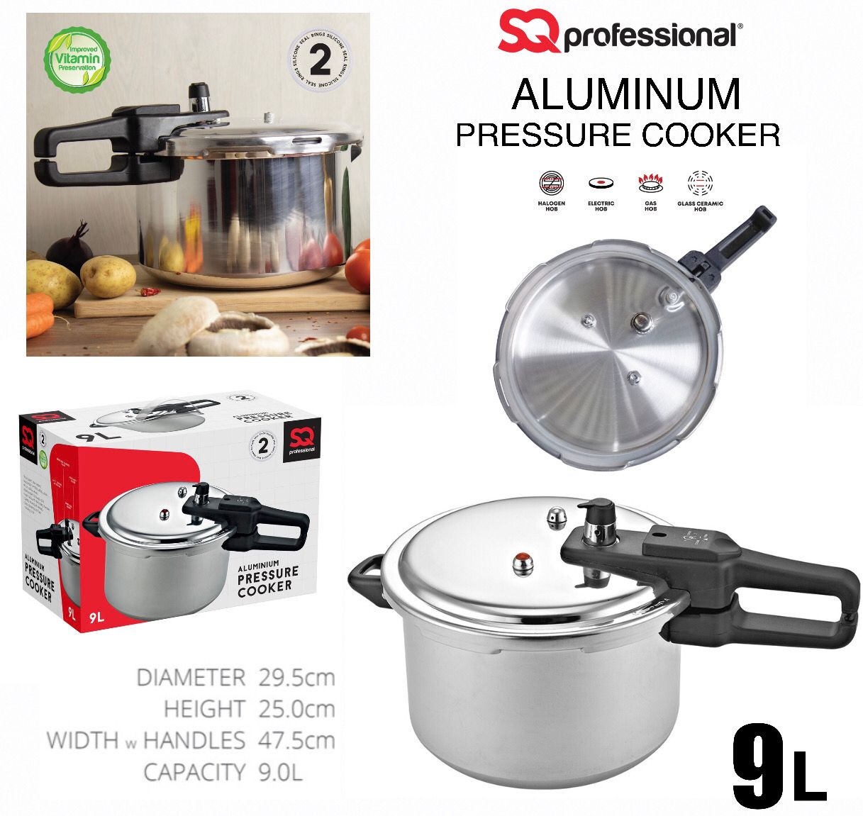 “SQ PROFESSIONAL” PRESSURE COOKERS LONG-HANDLE