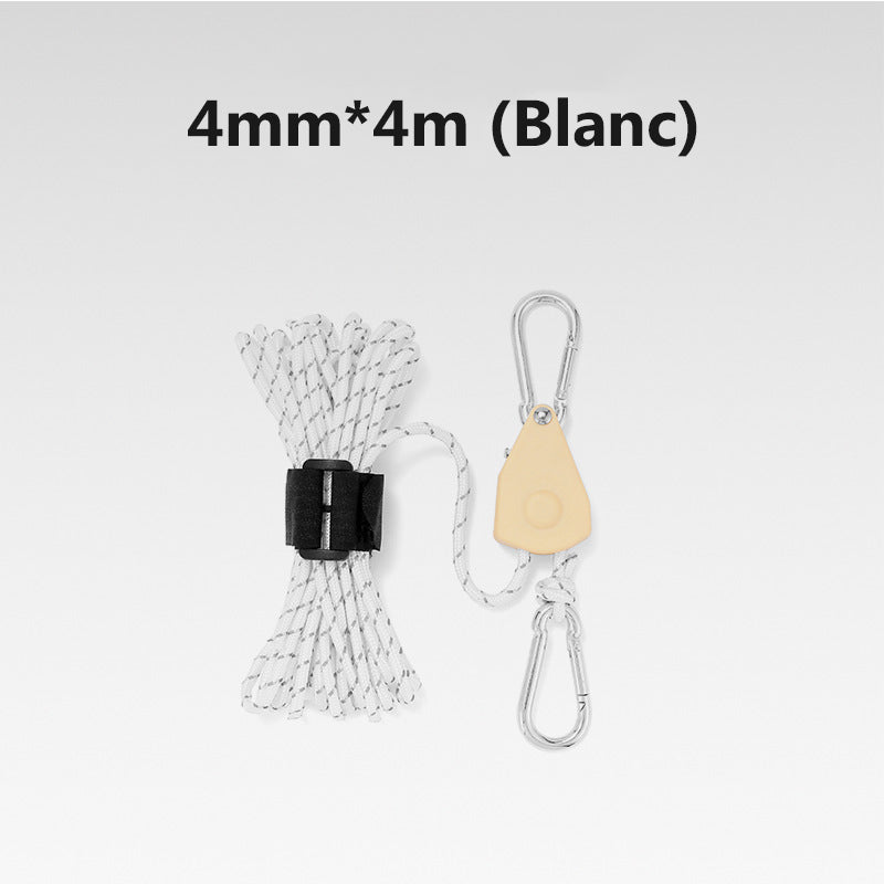 Corde de camping à poulie portable