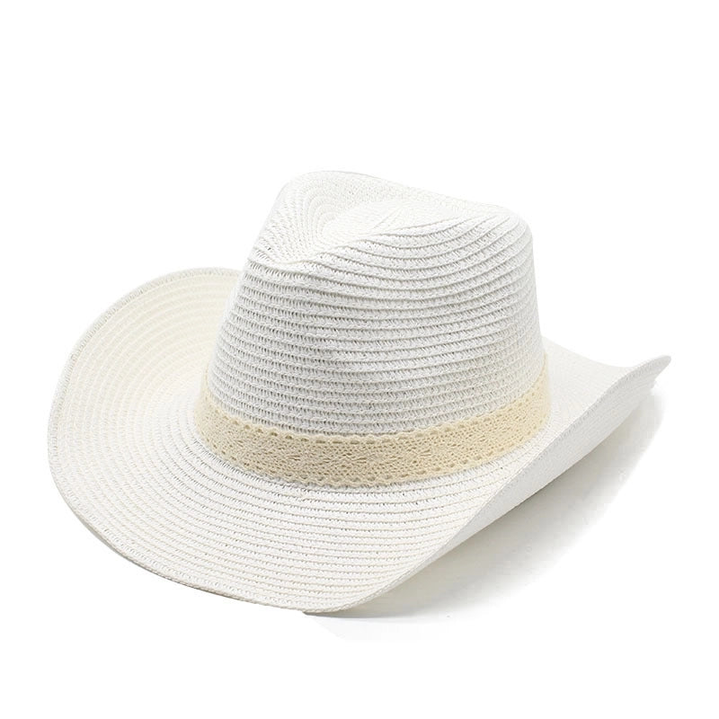 Unisex Classic Style Streetwear Solid Color Flat Eaves Straw Hat