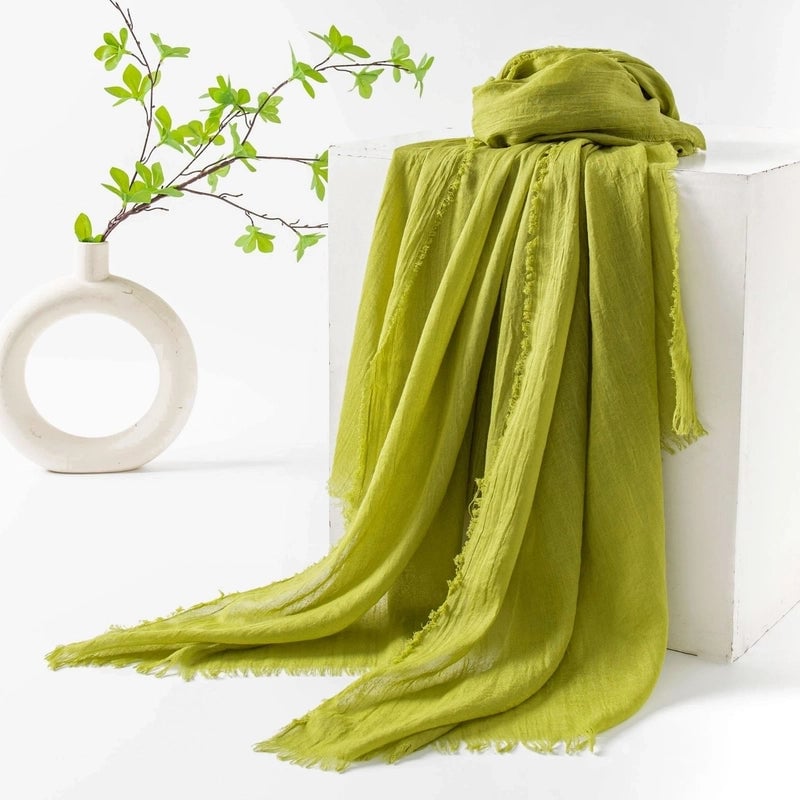 Women's Minimalist Solid Color Polyester Silk Scarf